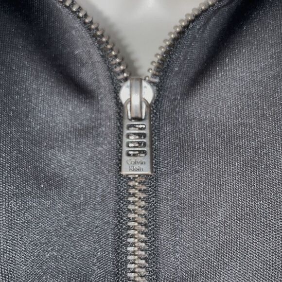 CALVIN KLEIN Lightweight Jacket Front Chest Pockets Zipper Charcoal Gray Men XL - Picture 9 of 12